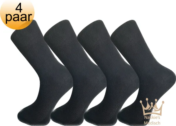 Nakkie’s medische sokken - 100% katoen - 4 paar