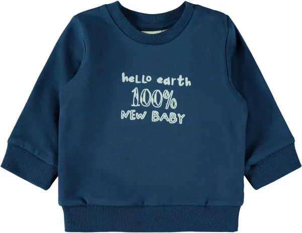 Name it Baby Jongens Sweater Lepan Gibraltar Sea - 68