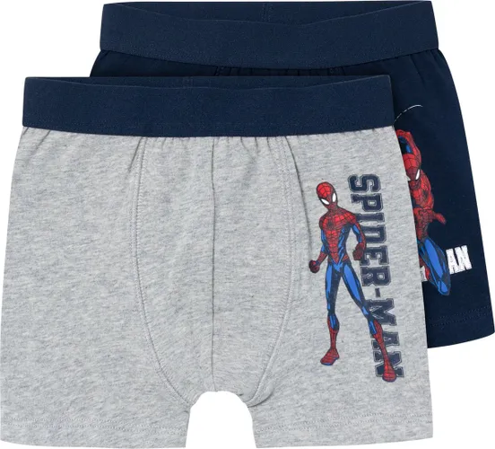 Name It Jongens Boxershorts Spiderman Blauw/Grijs 2-Pack