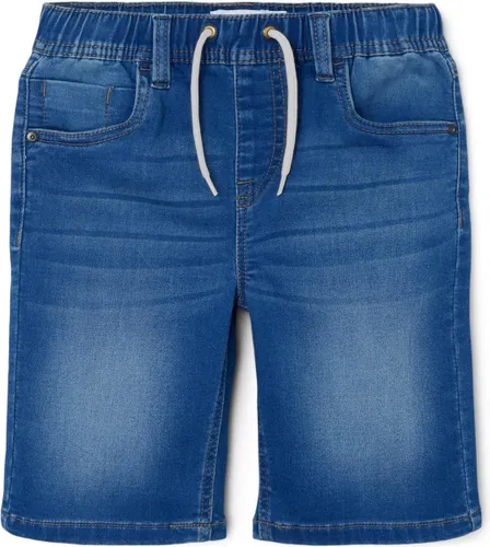 Name it Jongenskleding Jeans Jogger Bermuda Short Ryan Dark Blue - 122