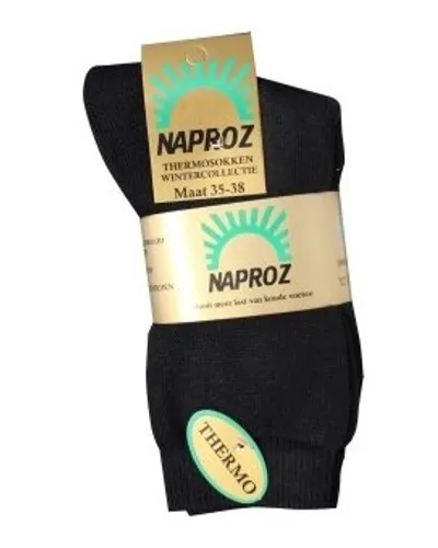 Naproz Thermo Sokken Zwart Maat 43-46 3 Paar
