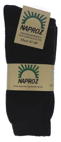 Naproz Thermo Sokken Zwart Maat 47-49