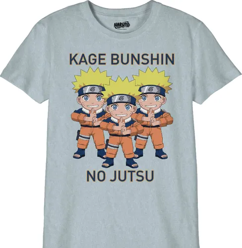 Naruto - Kage Bunshin No Jutsu - Grijs Kid T-Shirt - 10 jaar