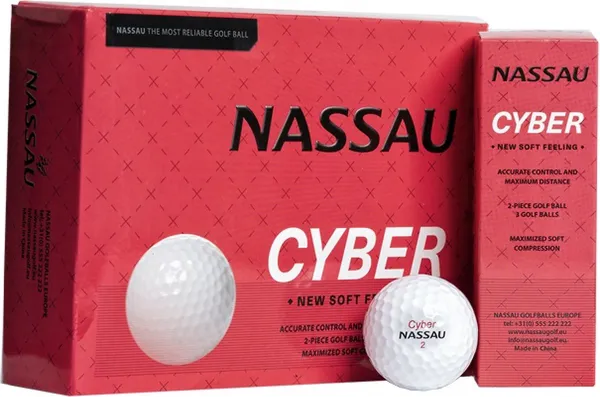 Nassau Cyber - Golfballen - 12 stuks - Wit