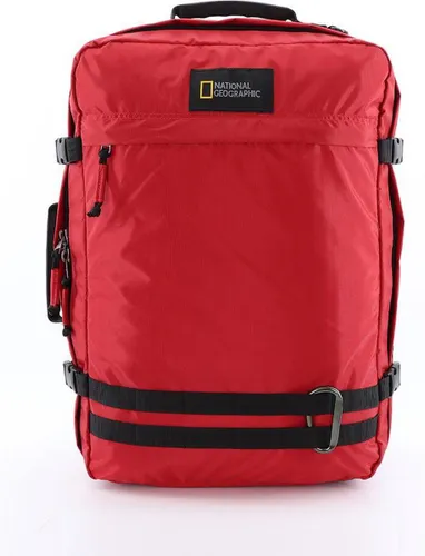 National Geographic 3 in 1 Handbagage Rugzak / Laptop Rugzak / Reistas / Weekendtas - 32 Liter (M) - Hybrid - Rood