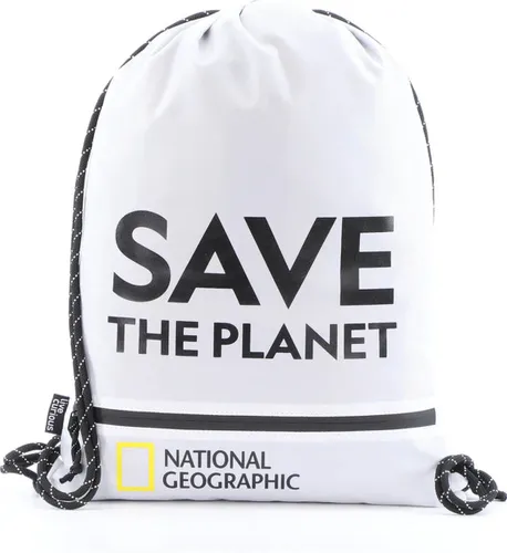 National Geographic Gymtas / Rugzakje Lichtgewicht - 0 -10 Liter - Save The Planet - Wit
