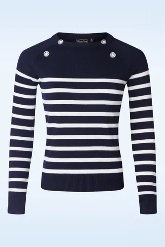 Nautical Stripe sweater in marineblauw