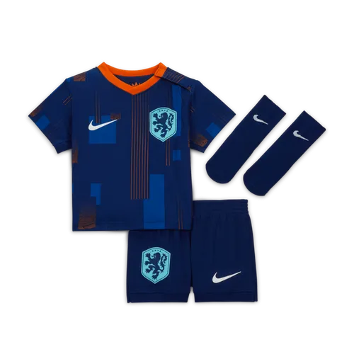 Nederland 2024 Stadium Uit Nike driedelig replica voetbaltenue voor baby's/peuters - Blauw