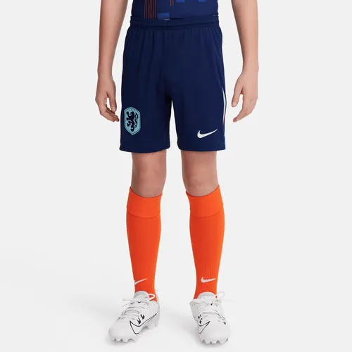 Nederland 2024 Stadium Uit Nike replica voetbalshorts met Dri-FIT voor kids - Blauw