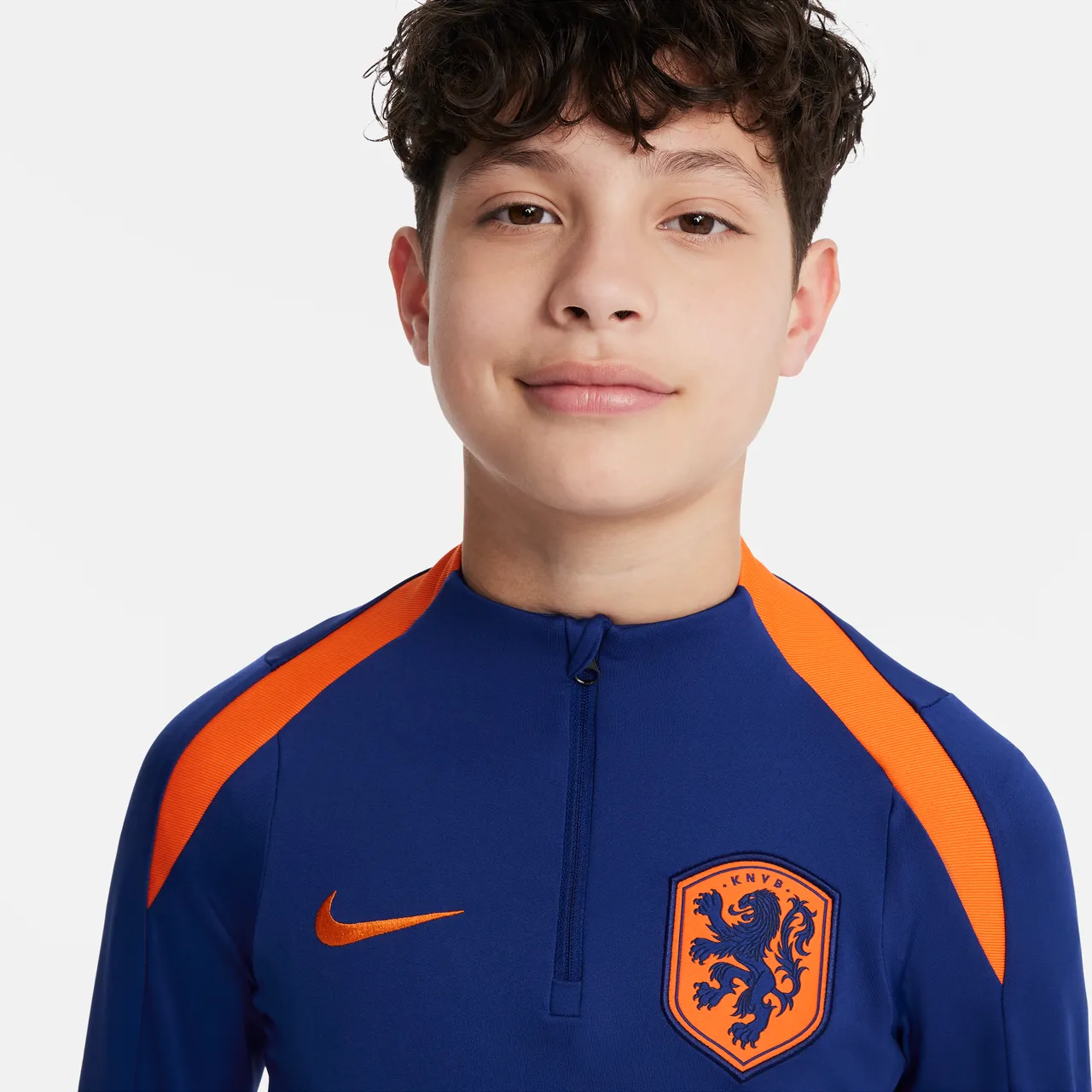 Nederland Strike Nike Dri-FIT voetbaltrainingstop voor kids - Blauw