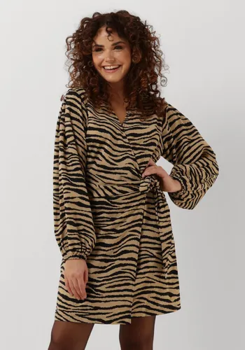 NEO NOIR Dames Kleedjes Oaklynn Graphic Zebra Dress - Zand
