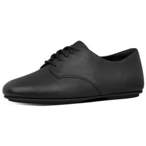 Nette schoenen FitFlop ADEOLA LEATHER LACE UP DERBYS ALL BLACK CO AW01