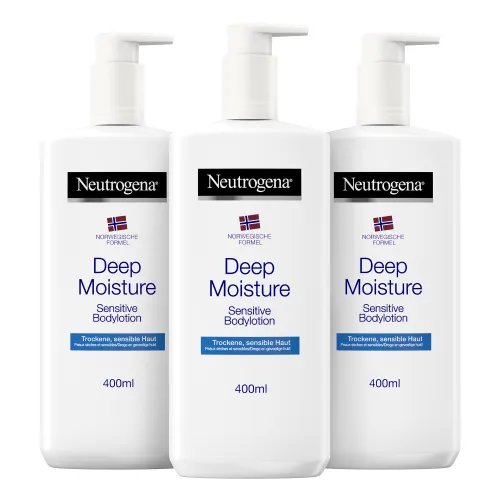 Neutrogena Deep Moisture Sensitive 3 x 400 ml parfumvrije
