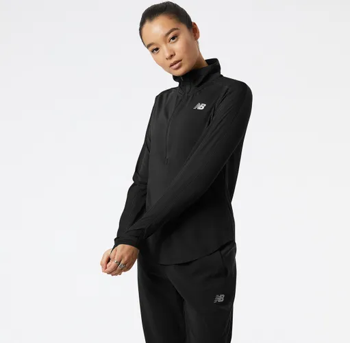 New Balance Accelerate Half Zip Dames Sportshirt - BLACK