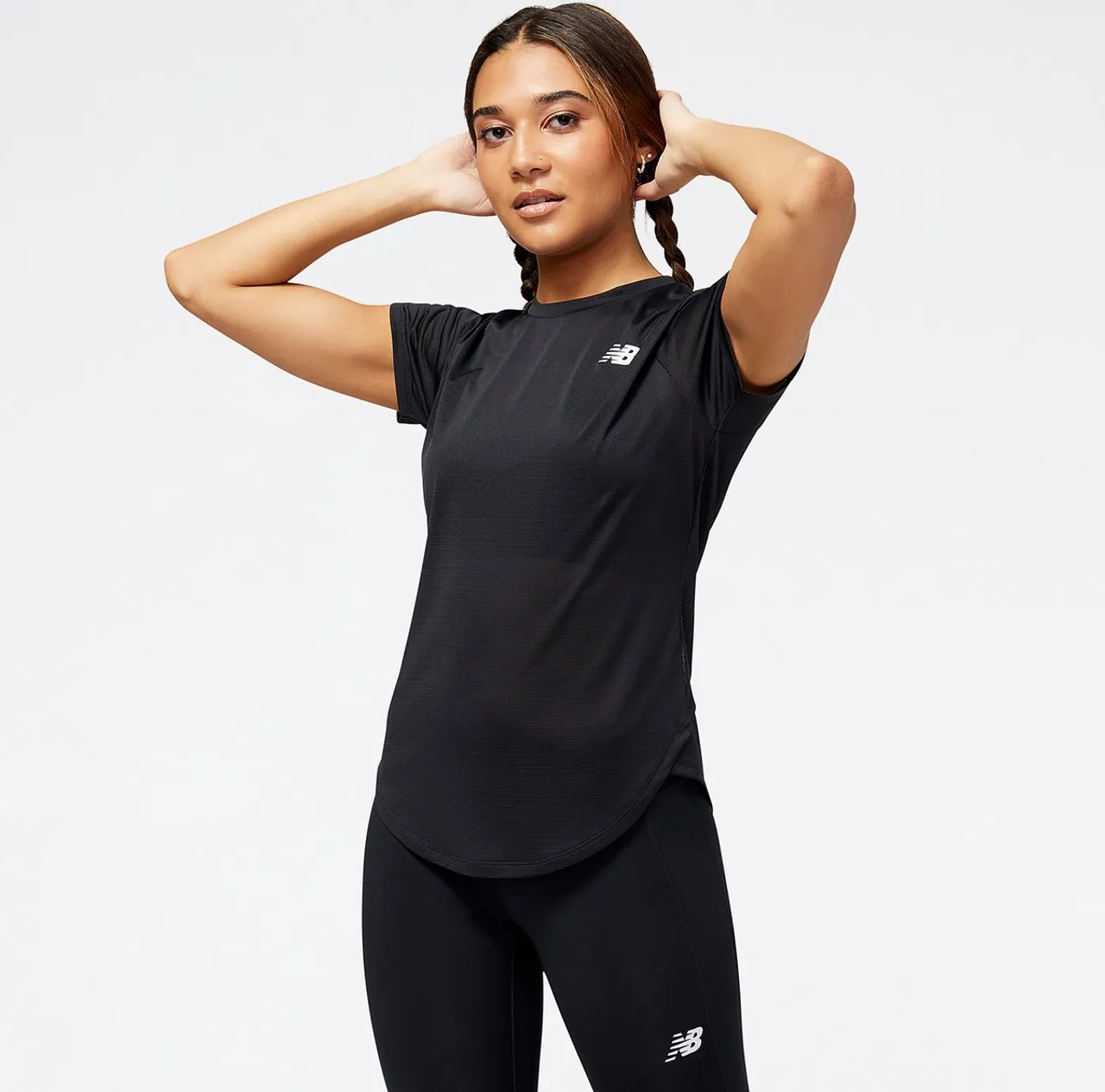 New Balance Accelerate Short Sleeve Top Dames Sporttop - BLACK