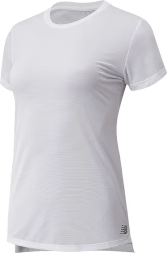 New Balance Core Run Short Sleeve Dames Sportshirt - Wit
