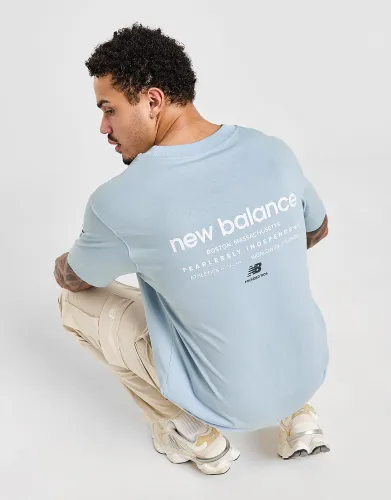 New Balance Linear Back Hit T-Shirt, Blue