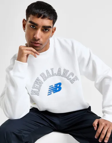 New Balance Logo Crew Sweatshirt, White