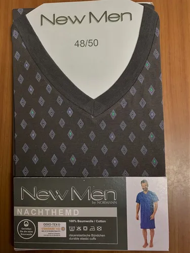 New Men heren nachthemd 70561 - Grijs