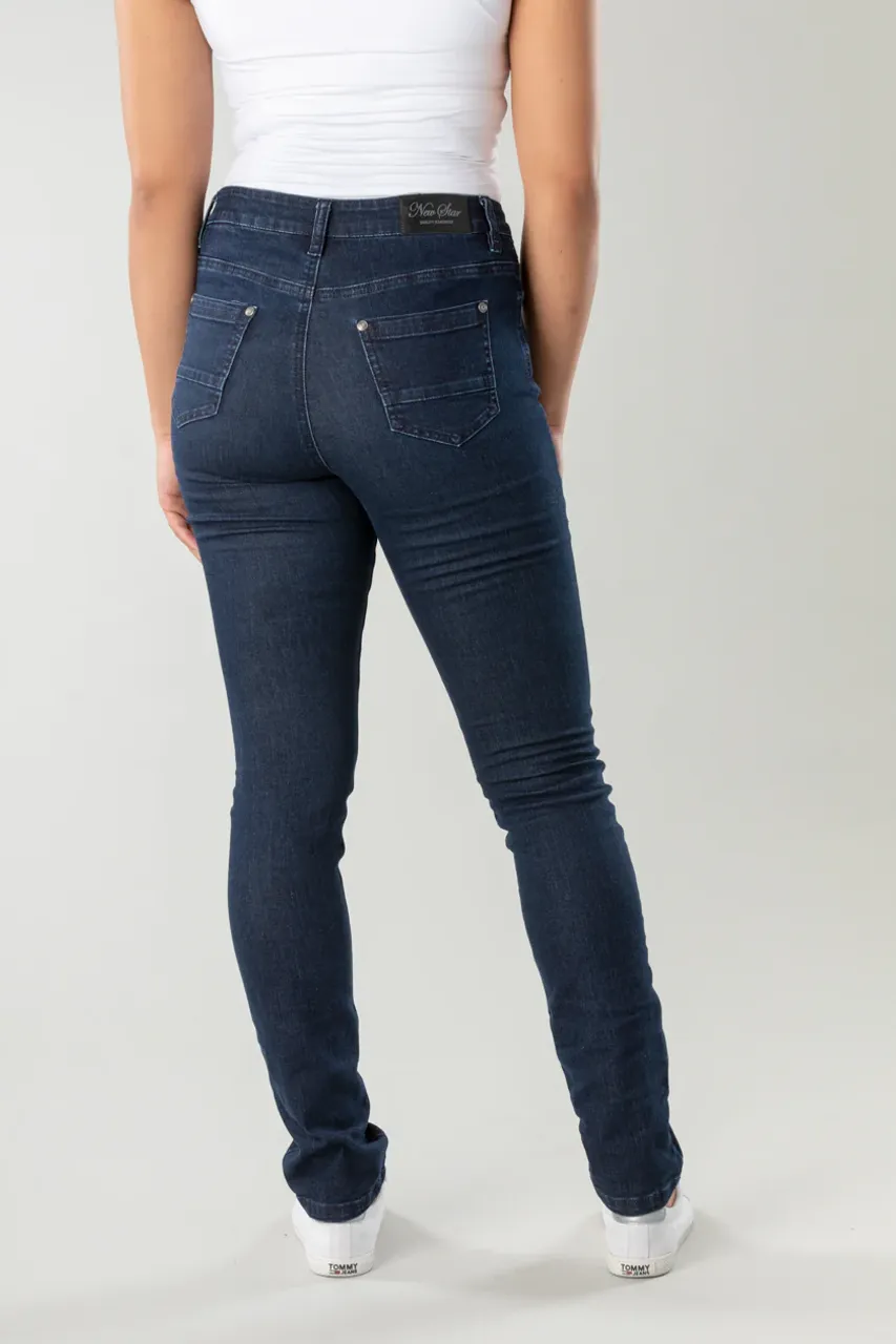 New-Star Ladies recycle dames slim-fit jeans dark wash
