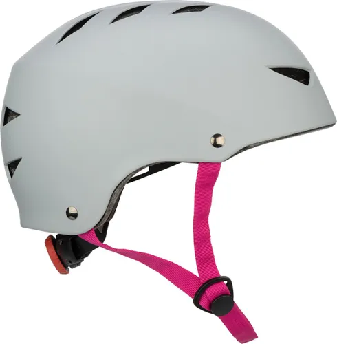 Nijdam Skate Helm Verstelbaar - Stone Blush - Maat L - Grijs/Roze