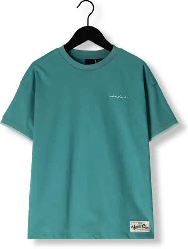NIK & NIK Jongens Polo's & T-shirts Label T-shirt - Turquoise