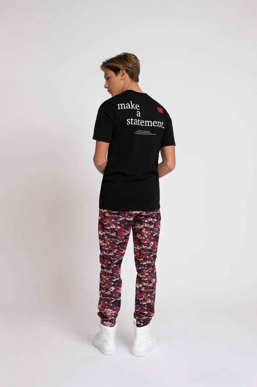NIK & NIK Jongens Polo's & T-shirts Statement T-shirt - Zwart