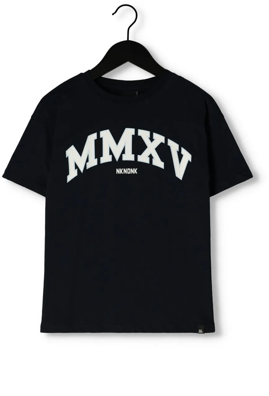 NIK & NIK Jongens Polo's & T-shirts Varsity T-shirt - Donkerblauw