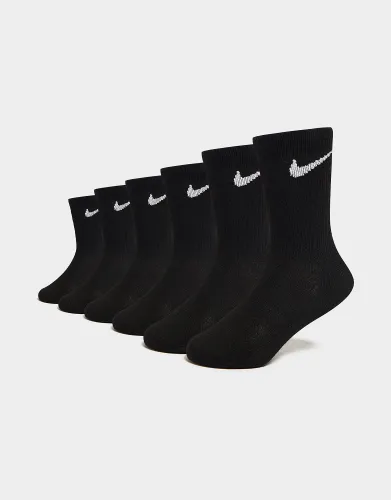 Nike 6 Pack Crew Socks Children, Black
