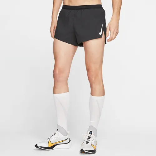 Nike AeroSwift Racingshorts met binnenbroek voor heren (5 cm) - Zwart