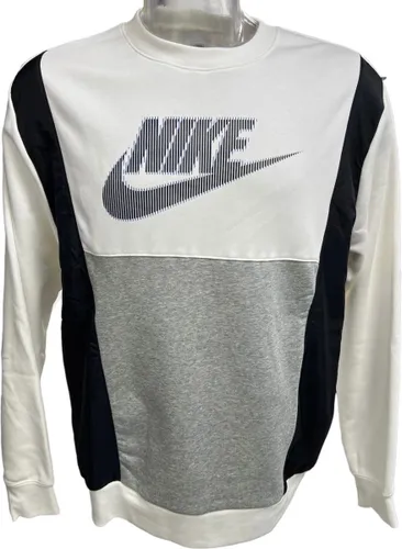 Nike Air Logo Sportswear Hybrid Fleece Sweater/Crewneck (White)