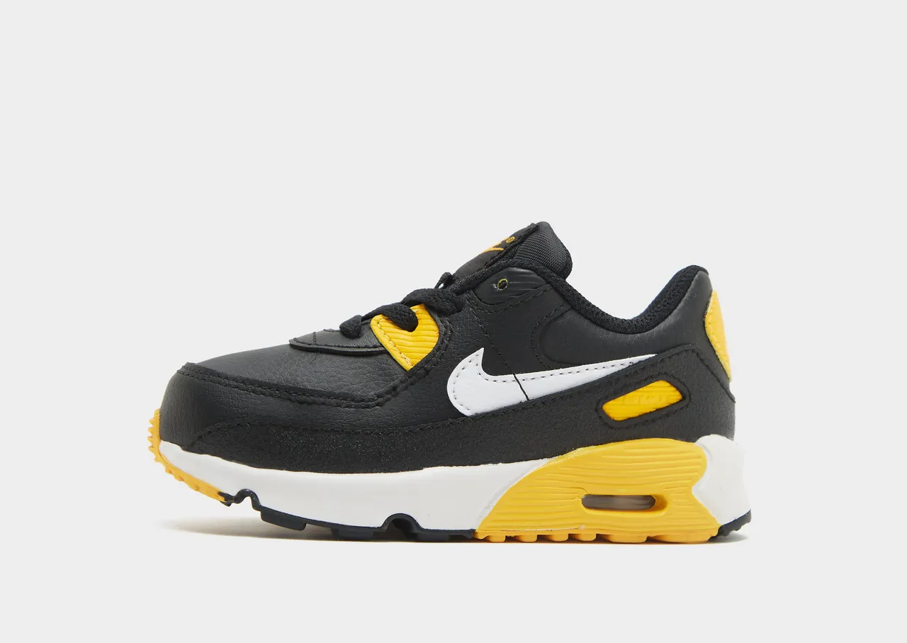 Nike Air Max 90 Leather Baby, Black/University Gold/White