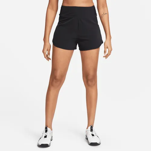 Nike Bliss Dri-FIT fitnessshorts met hoge taille en binnenbroekje voor dames (8 cm) - Zwart