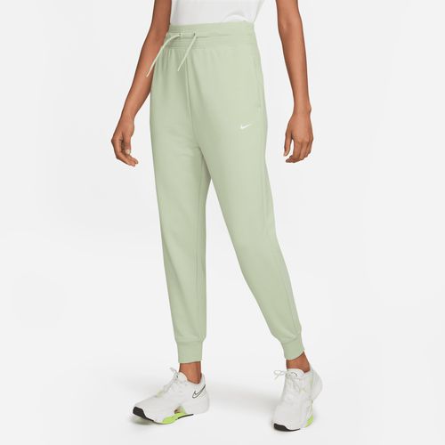 Nike Dri-FIT One 7/8-joggingbroek met halfhoge taille van sweatstof voor dames - Groen