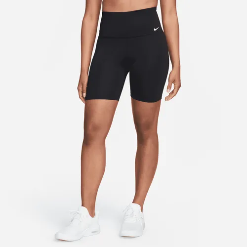 Nike Dri-FIT One Bikeshorts met hoge taille voor dames (18 cm) - Zwart