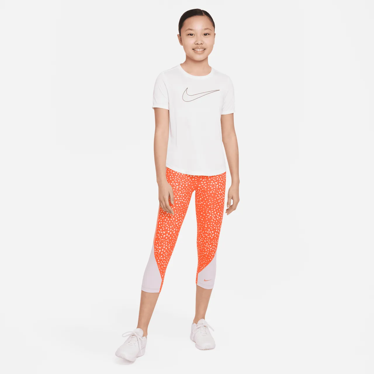 Nike Dri-FIT One Caprilegging voor meisjes - Oranje