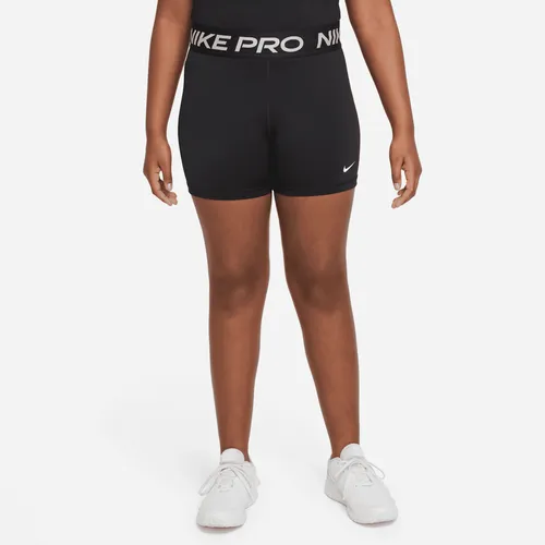 Nike Dri-FIT One Meisjesshorts (ruimere maten) - Zwart