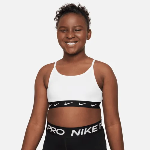 Nike Dri-FIT One sport-bh voor meisjes (ruimere maten) - Wit