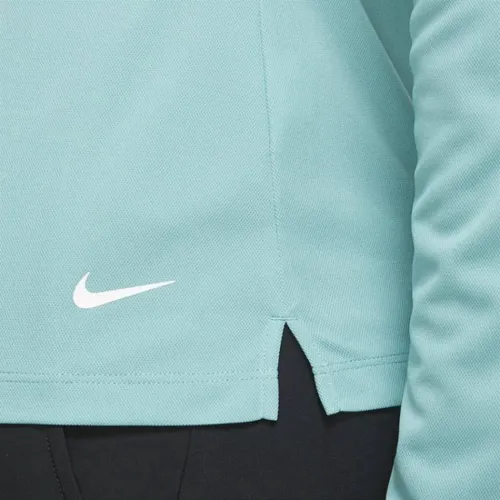 Nike Dri-FIT Victory Dames Golfpolo met lange mouwen cyan