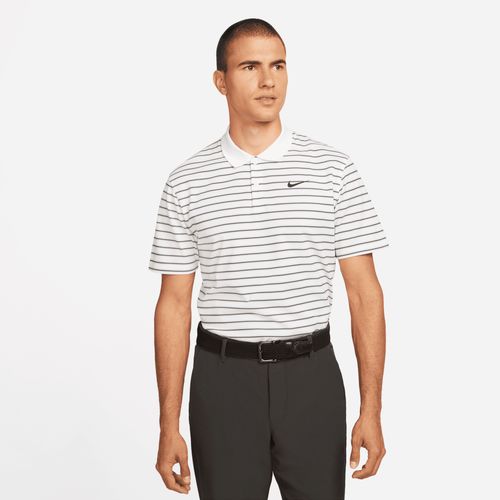 Nike Dri-FIT Victory Golfpolo met strepen voor heren - Wit