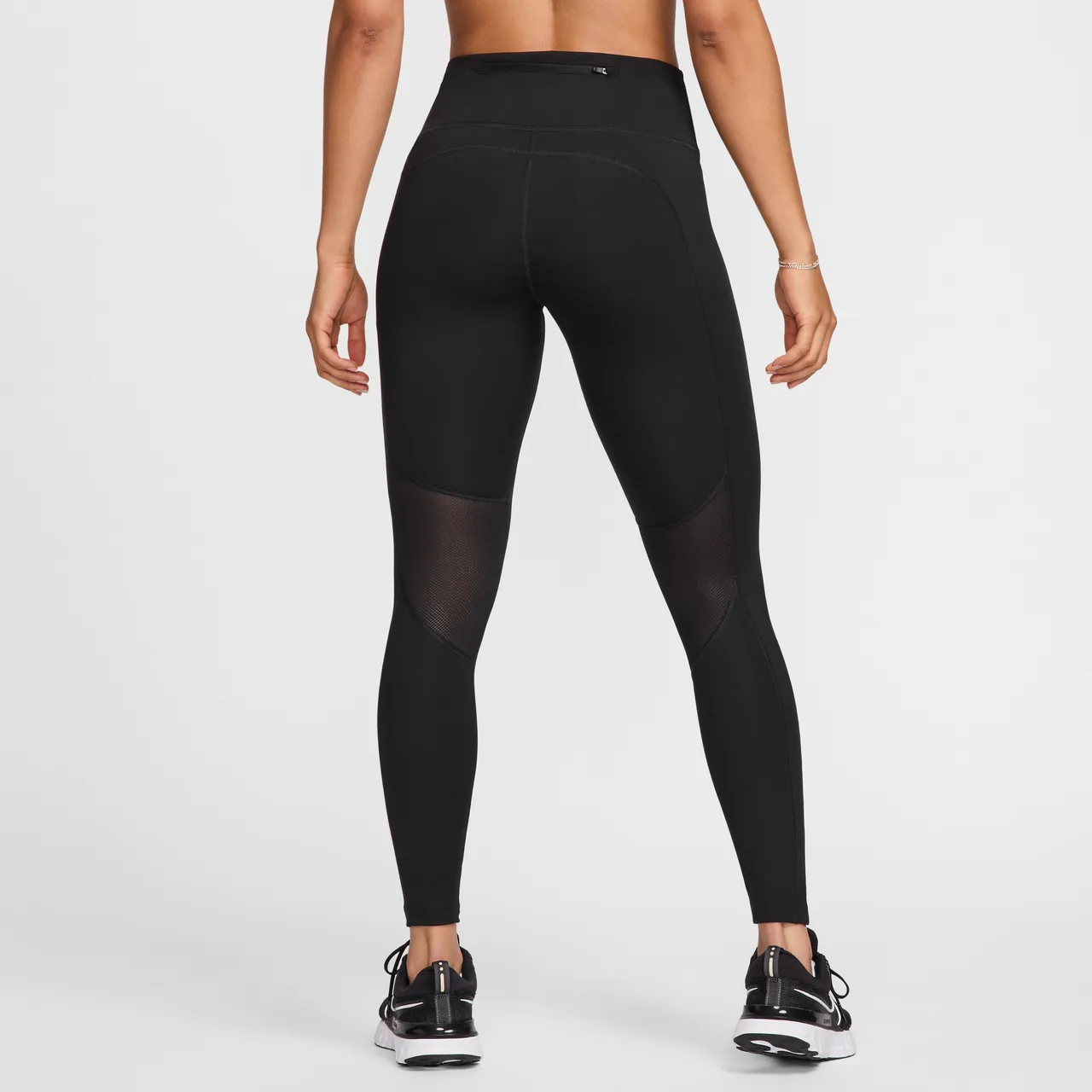 Nike Epic Fast Hardlooplegging met halfhoge taille en zak voor dames - Zwart