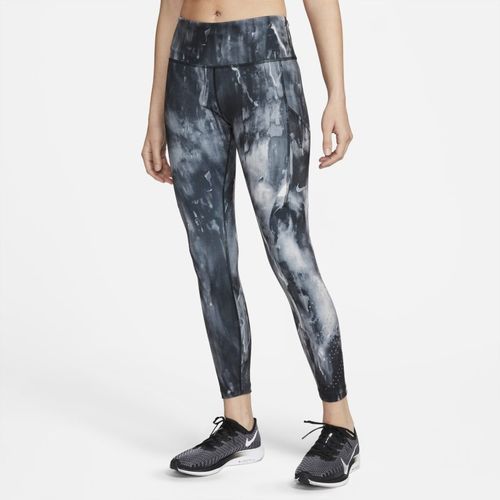 Nike Epic Luxe 7/8-hardlooplegging met halfhoge taille en zak voor dames - Zwart