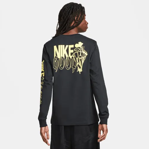 Nike fitness-shirt met lange mouwen voor heren - Zwart