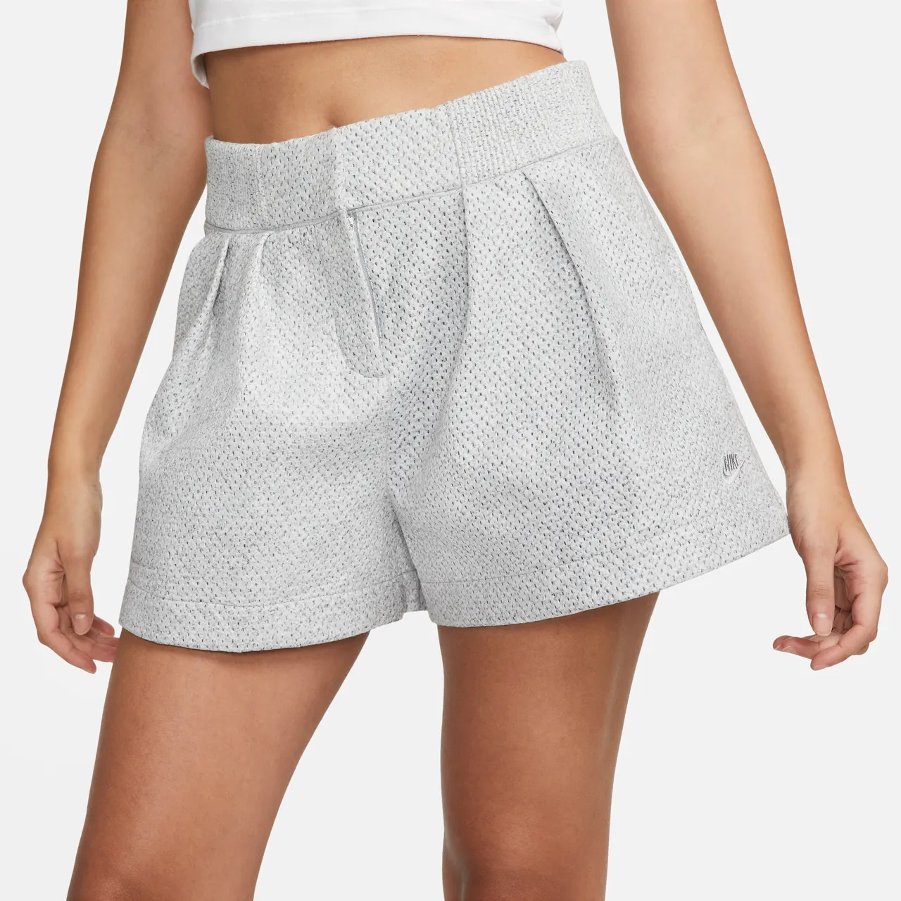 Nike Forward Shorts damesshorts met hoge taille - Grijs