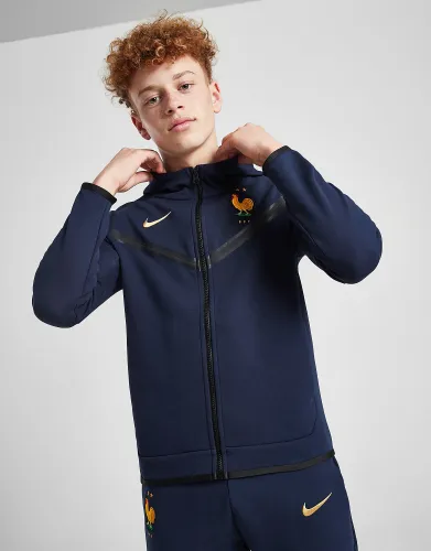 Nike France Tech Fleece Hoodie Junior, Navy