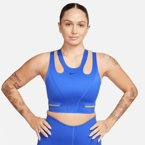Nike FutureMove non-padded sport-bh met bandjes en lichte ondersteuning - Blauw