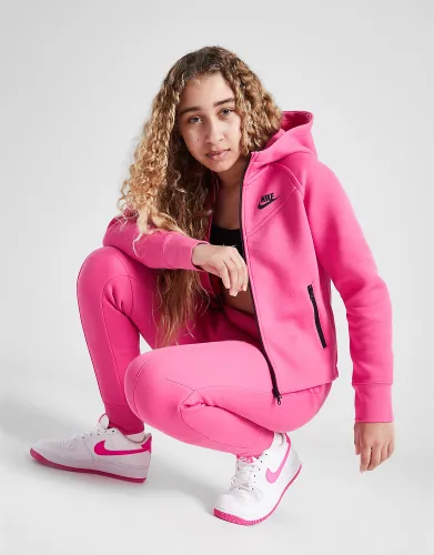 Nike Girls' Tech Fleece Full Zip Hoodie Junior, Alchemy Pink/Black/Black