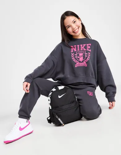Nike Girls' Trend Fleece Crew Sweatshirt Junior, Anthracite