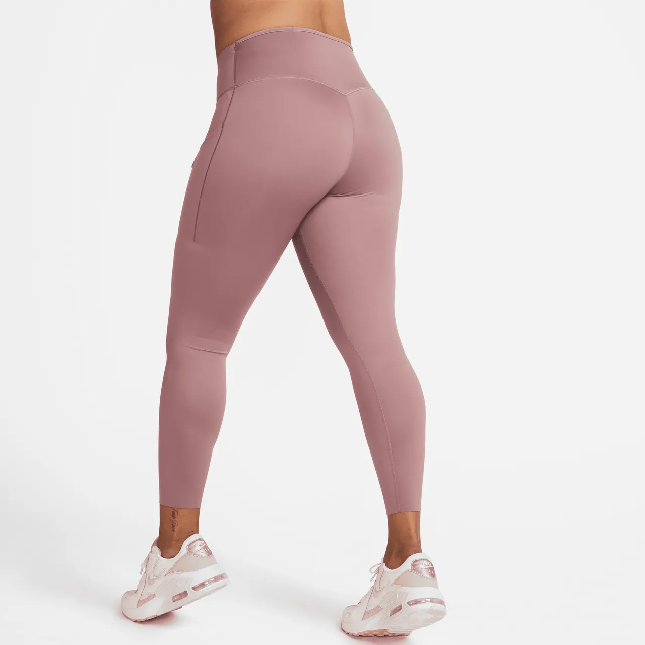Nike Go 7/8-legging met halfhoge taille, complete ondersteuning en zakken voor dames - Paars