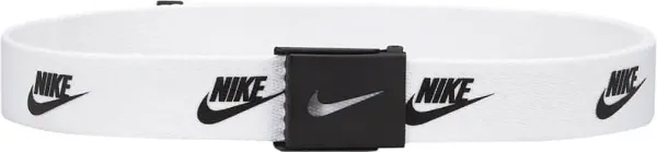 Nike Golf Futura Web Belt Reversible Logo Broekriem - Wit